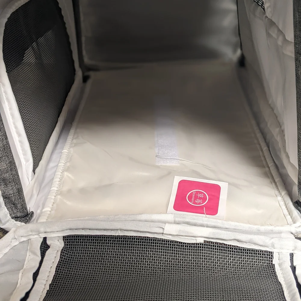 Gray and Brown Pet Carrier for Travel